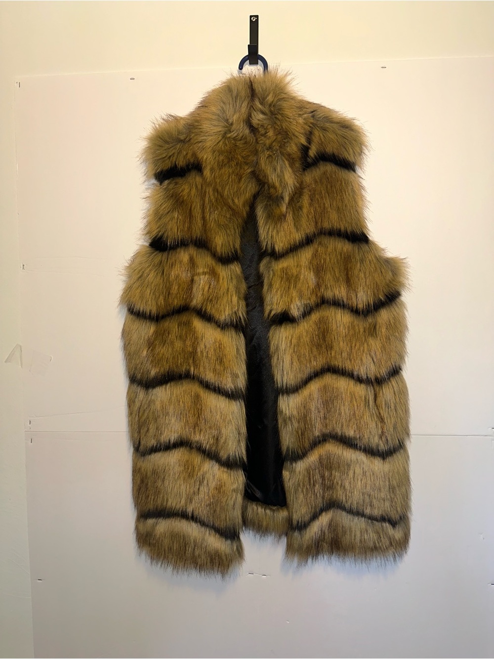 Fabulous Furs Brown and Black Faux Fur Vest